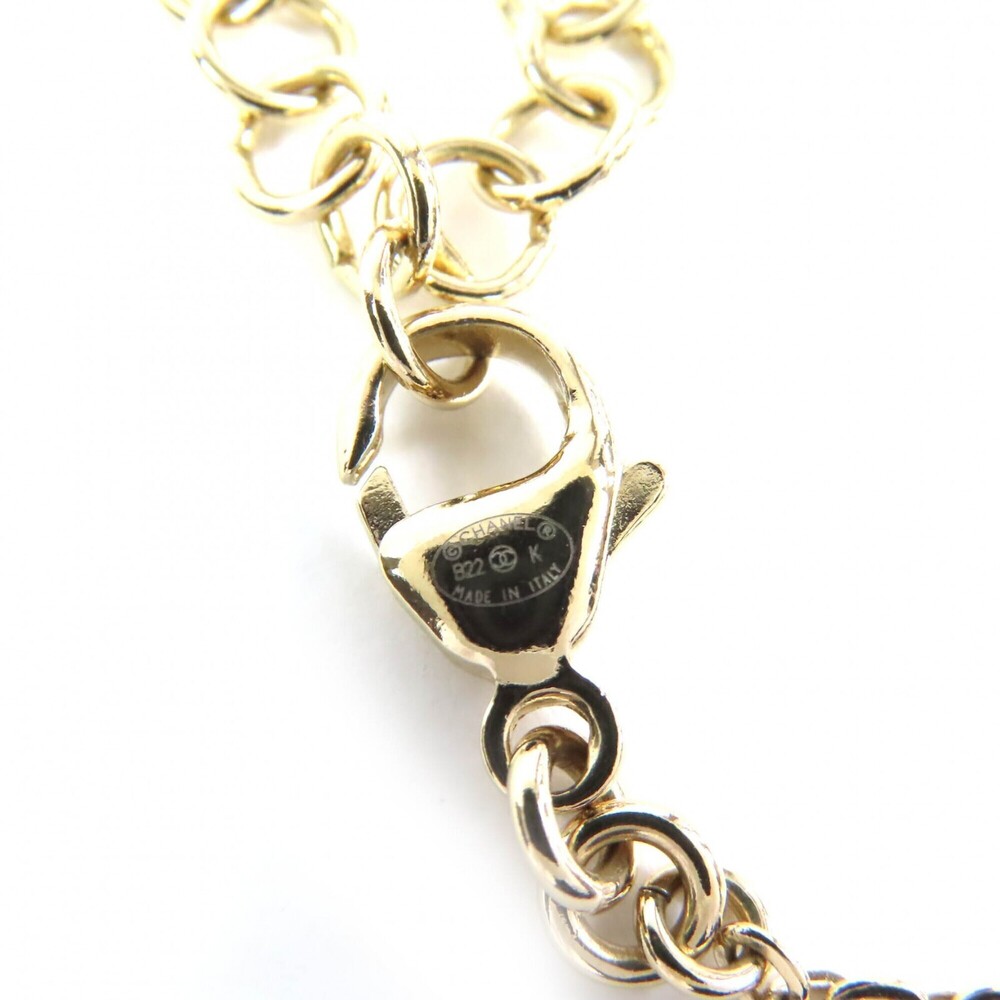 CHANEL Gold Pearl Logo Necklace - Picture 8 of 8